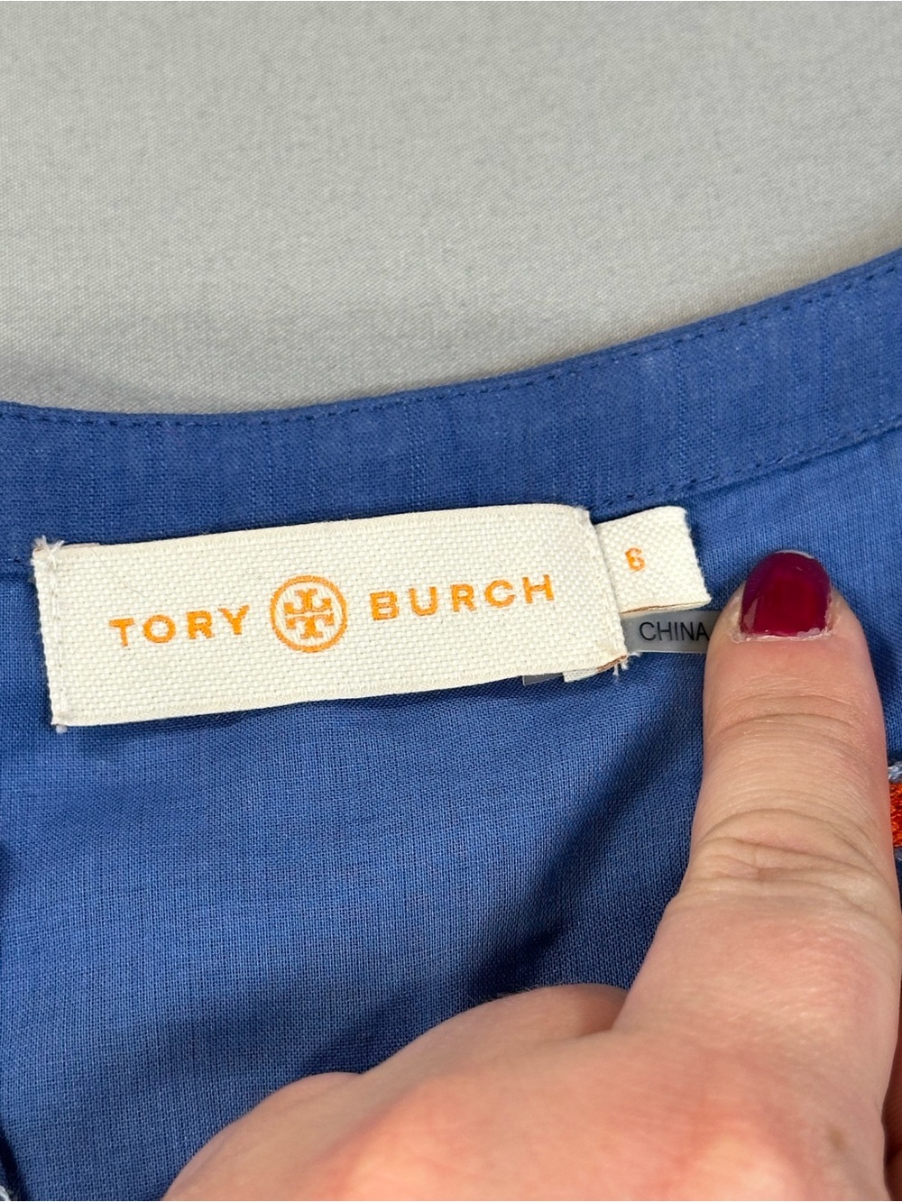 Tory Burch Savannah Crepon Embroidered Belted Midi Dress, Linen/Cotton - Women 6 - Picture 5 of 15